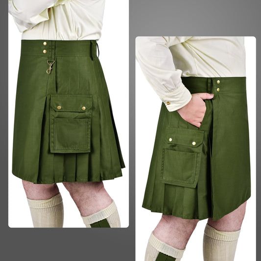 Phantom Modern Utility Kilt - Olive Green | Big & Tall