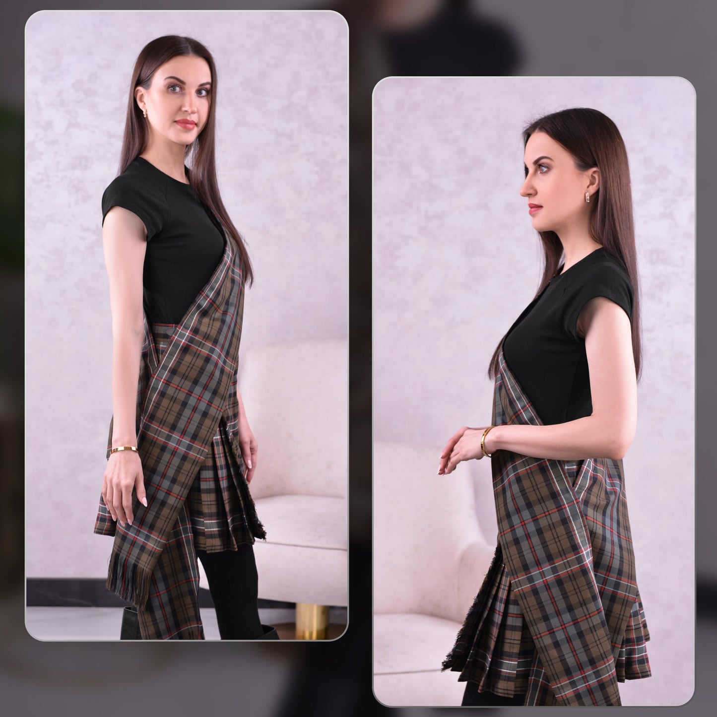 Women's Sash in Scottish National Weathered Tartan