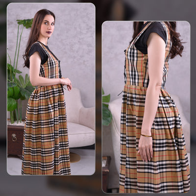 Women's Scottish Highland Dress - Long Tartan Dress | Camel Thomson