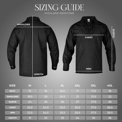 Highland Black Kilt Shirt - Traditional Scottish Style