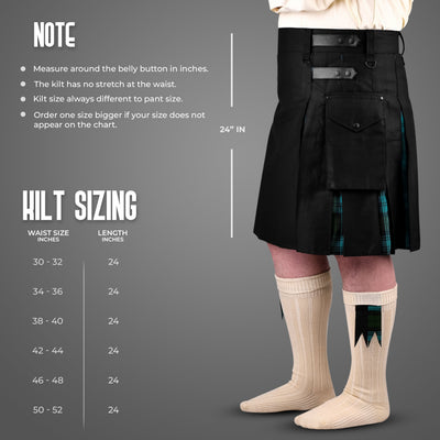 Ancient Campbell Hybrid Utility Kilt for Men  - Traditional Style with Modern Functionality