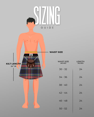 Kilt for Men I Black Stewart Tartan Kilt Polyviscose 8 Yard Traditional Men Kilt