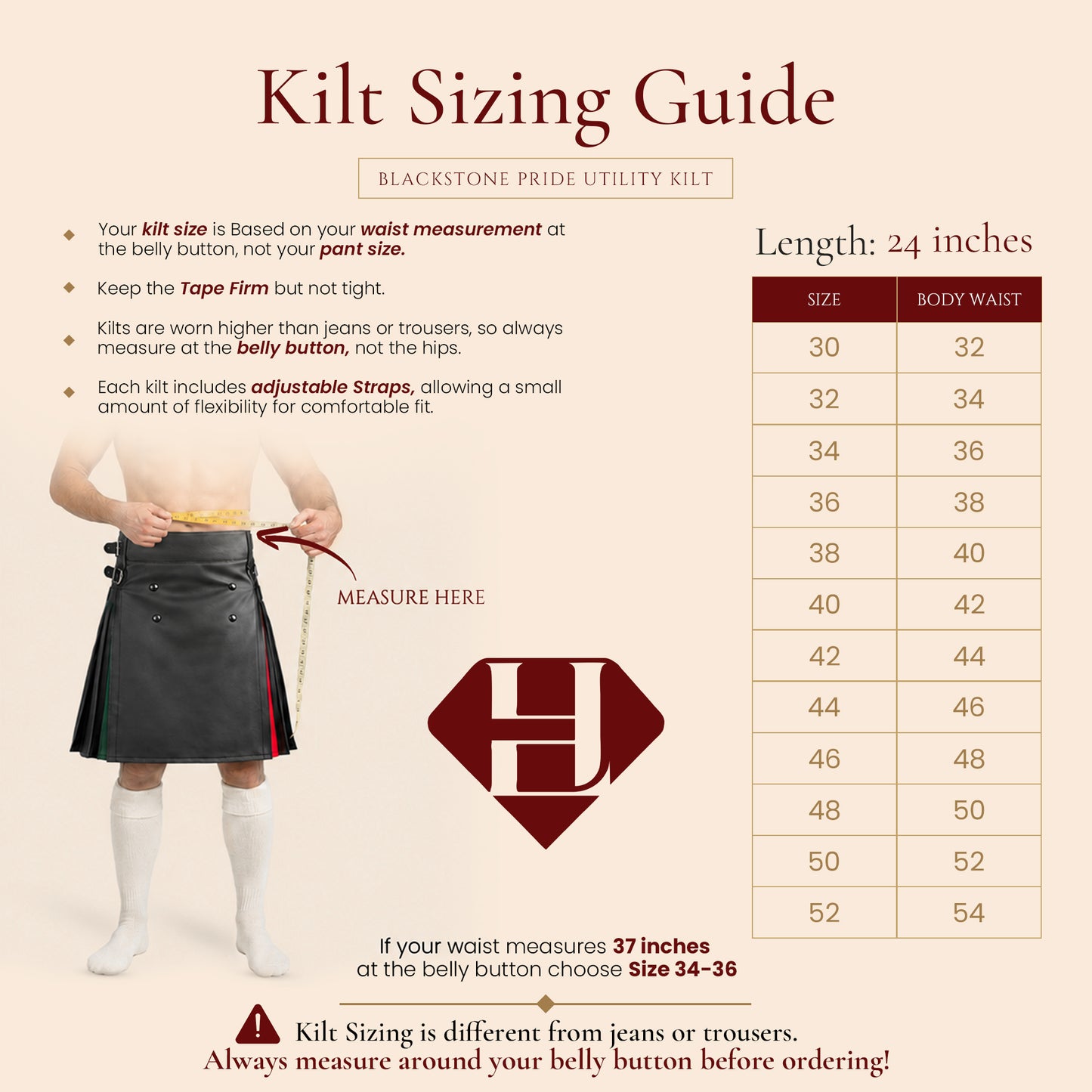 Blackstone Pride Utility Kilt | Unisex PU Leather