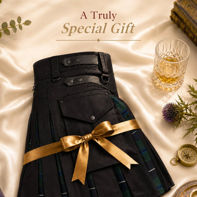 Blue Douglas Hybrid Utility Kilt for Men  - Traditional Style with Modern Functionality