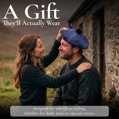 Tam O'Shanter Hat with Pompom | Spirit of Scotland Tartan