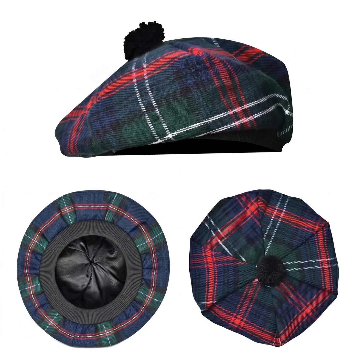 Tam O'Shanter Hat with Pompom | Sutherland Tartan