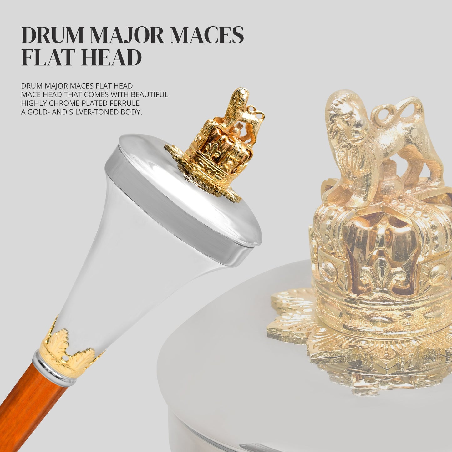 American Maces, Drum Major Maces (Flat Head)