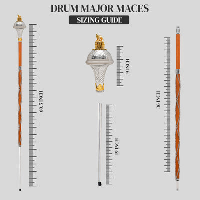 American Maces, Drum Major Maces (Embossed Head)