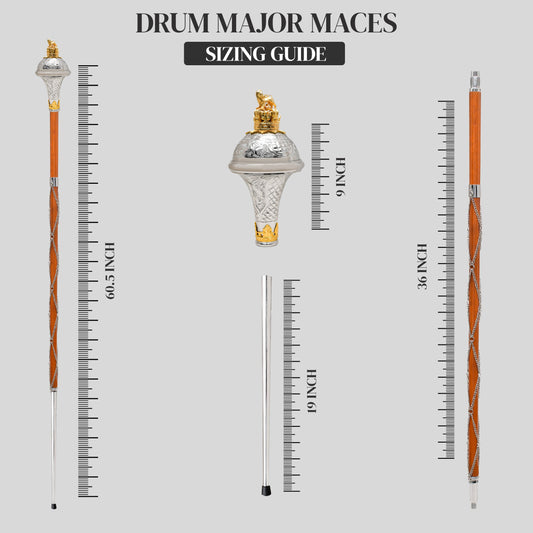 American Maces, Drum Major Maces (Embossed Head)