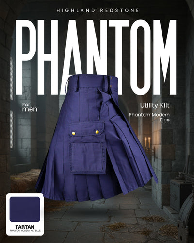 Phantom Modern Utility Kilt | Blue