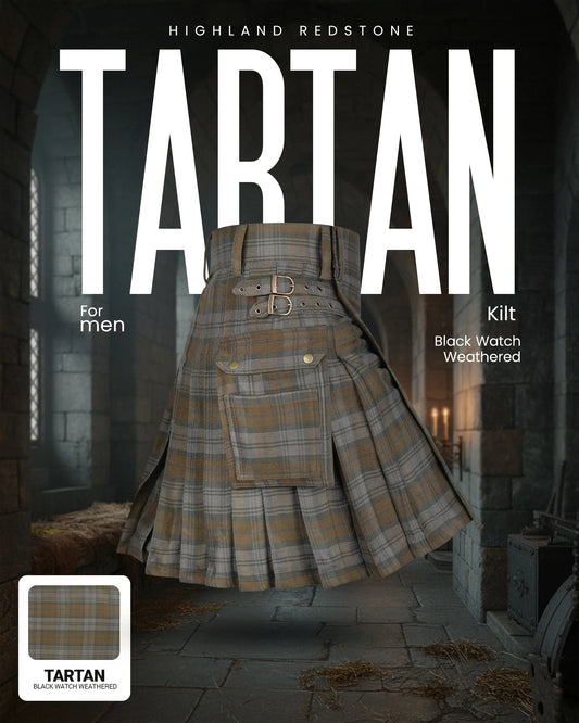 Valor Acrylic Utility Kilt | 16oz Black Watch Weathered Tartan KIlt