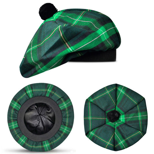 Tam O'Shanter Hat with Pompom | Celtic Tartan
