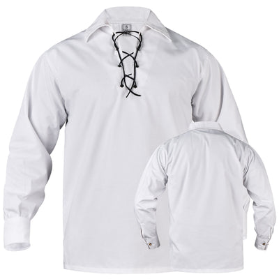 Highland White Kilt Shirt - Traditional Scottish Style