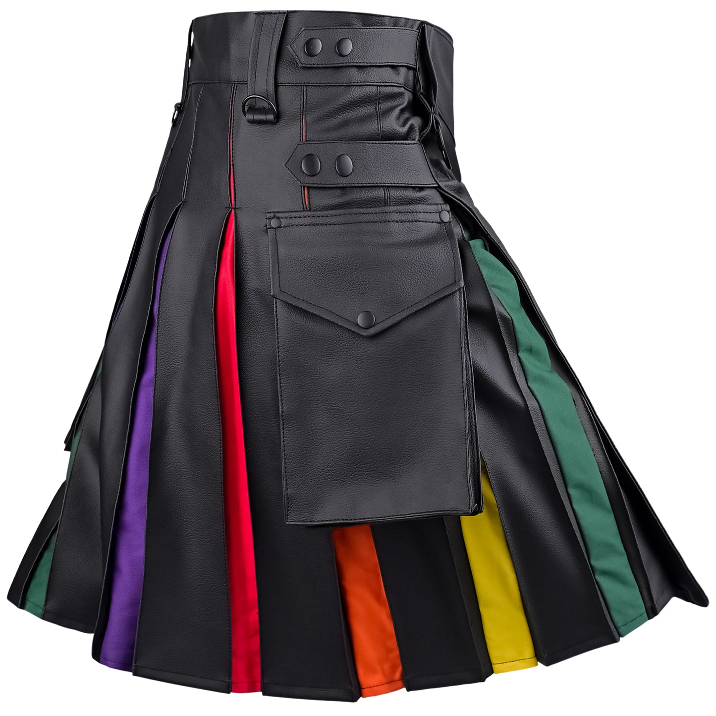 Blackstone Pride Utility Kilt | Unisex PU Leather