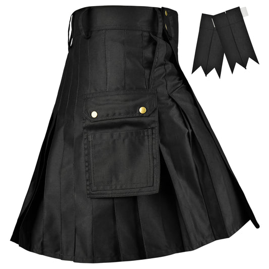 Phantom Modern Utility Kilt | Black
