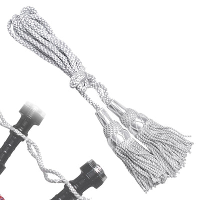 Highland Redstone Bagpipe Silk Cord | Silver