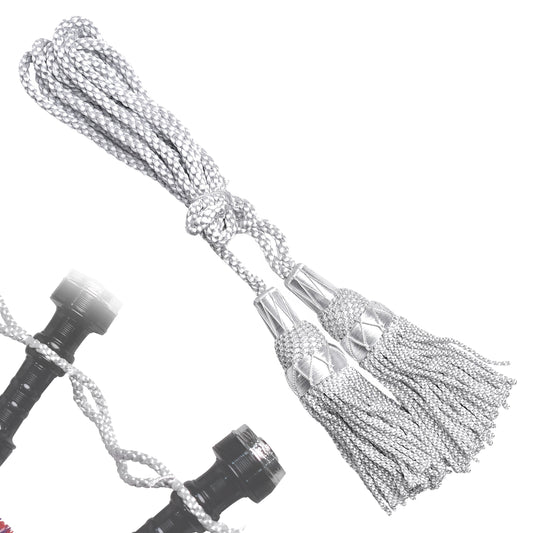 Highland Redstone Bagpipe Silk Cord | Silver