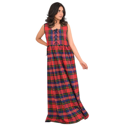 Authentic Scottish Dress in Macpherson Red Tartan