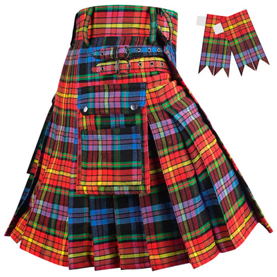Valor Pride Utility Kilt | 16oz Acrylic Wool LGBT Tartan Kilt