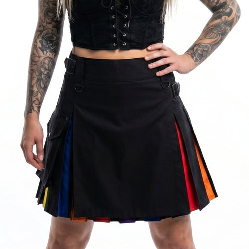 Women's Hybrid Utility Kilt | Rainbow Pride Kilt