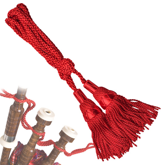 Highland Redstone Bagpipe Silk Cord | Red