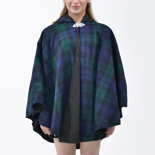 Women Tartan Cape - Black Watch