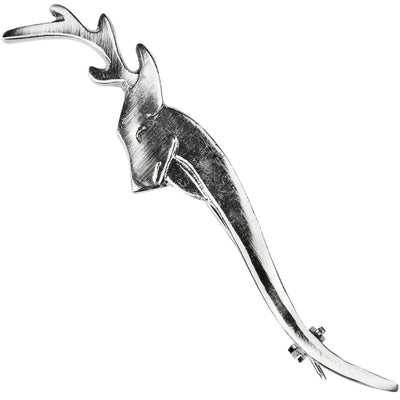 Scottish Kilt Pin for men | Stag Head Pewter Chrome