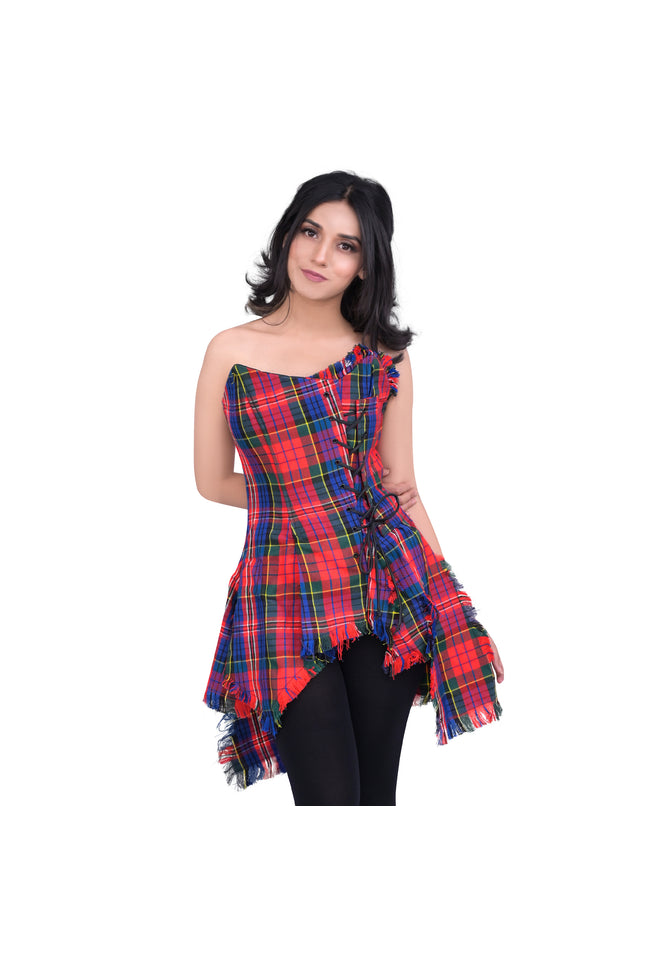 Bella Tartan Corset (Macpherson Red)