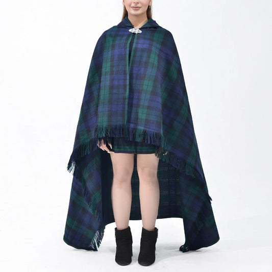 Women Tartan Cloak - Black Watch