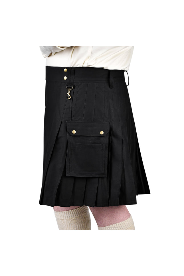 Phantom Modern Utility Kilt - Black | Big & Tall