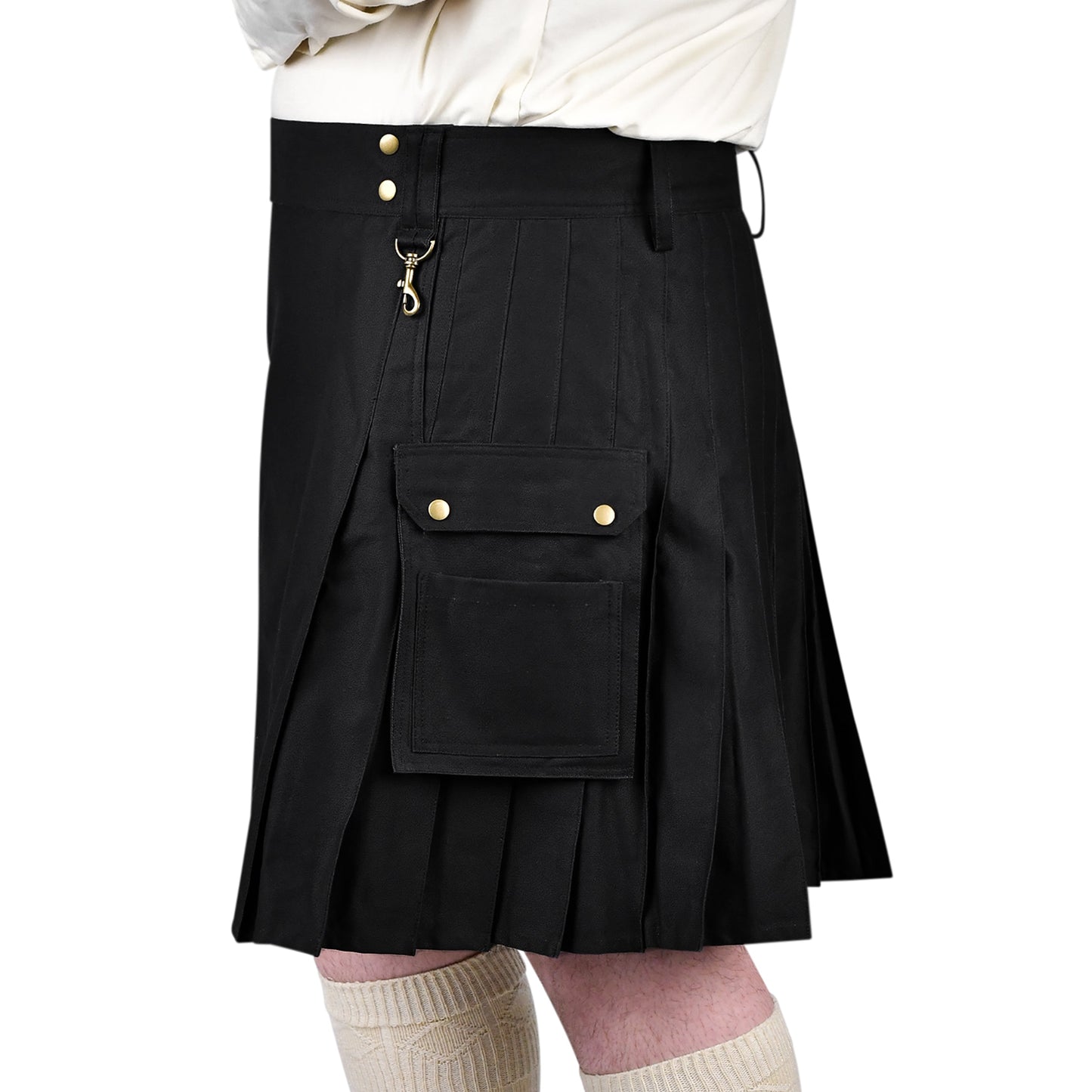 Phantom Modern Utility Kilt - Black | Big & Tall