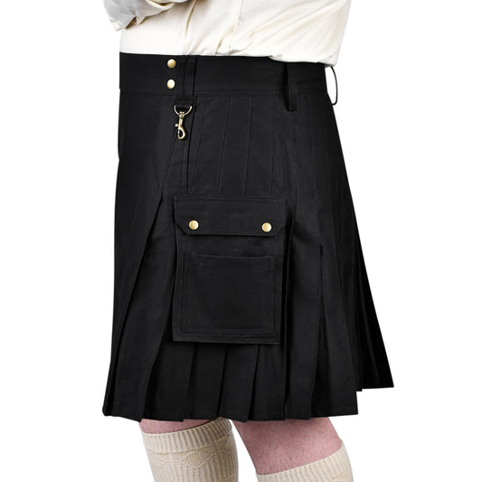 Phantom Modern Utility Kilt - Black | Big & Tall