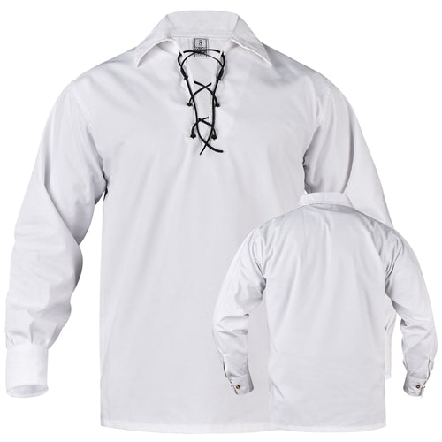 Highland White Kilt Shirt - Traditional Scottish Style