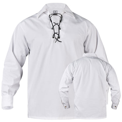 Highland White Kilt Shirt - Traditional Scottish Style