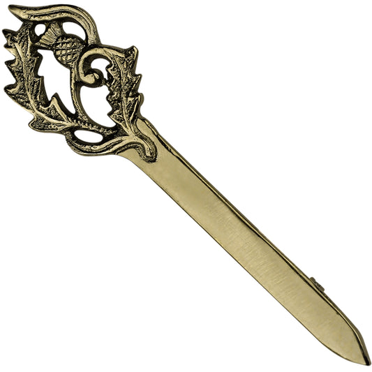 Scottish Kilt Pin for men | Thistle Sword Pewter Antique