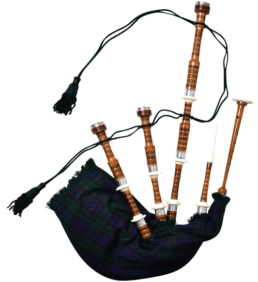 Full Size Rosewood Bagpipe with Box | Black Watch