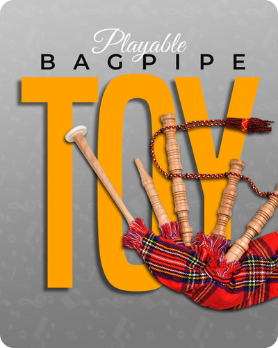 Mini Miniature Bagpipe - Rosewood Bagpipe for Beginners, Playable Gift | Royal Stewart