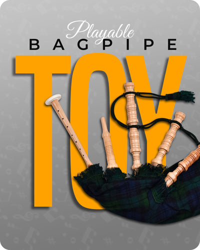 Mini Miniature Bagpipe - Rosewood Bagpipe for Beginners, Playable Gift | Black Watch