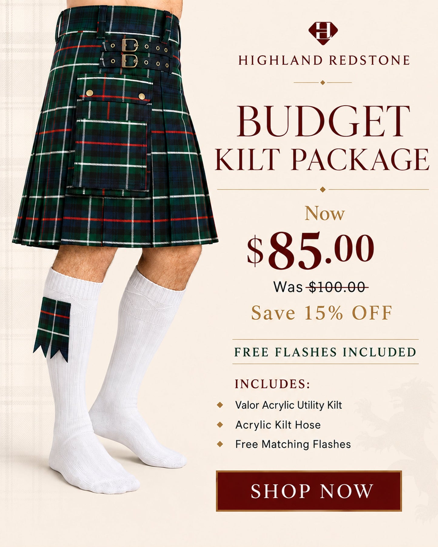 Valor Acrylic Kilt Bundle Lite | Mackenzie