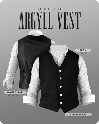 Black Argyll Jacket & Vest