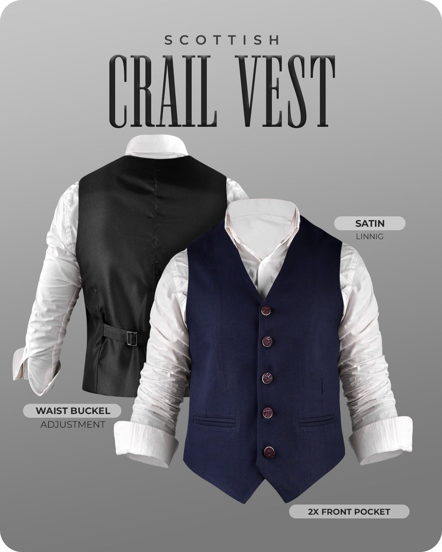 Navy Blue Crail Vest
