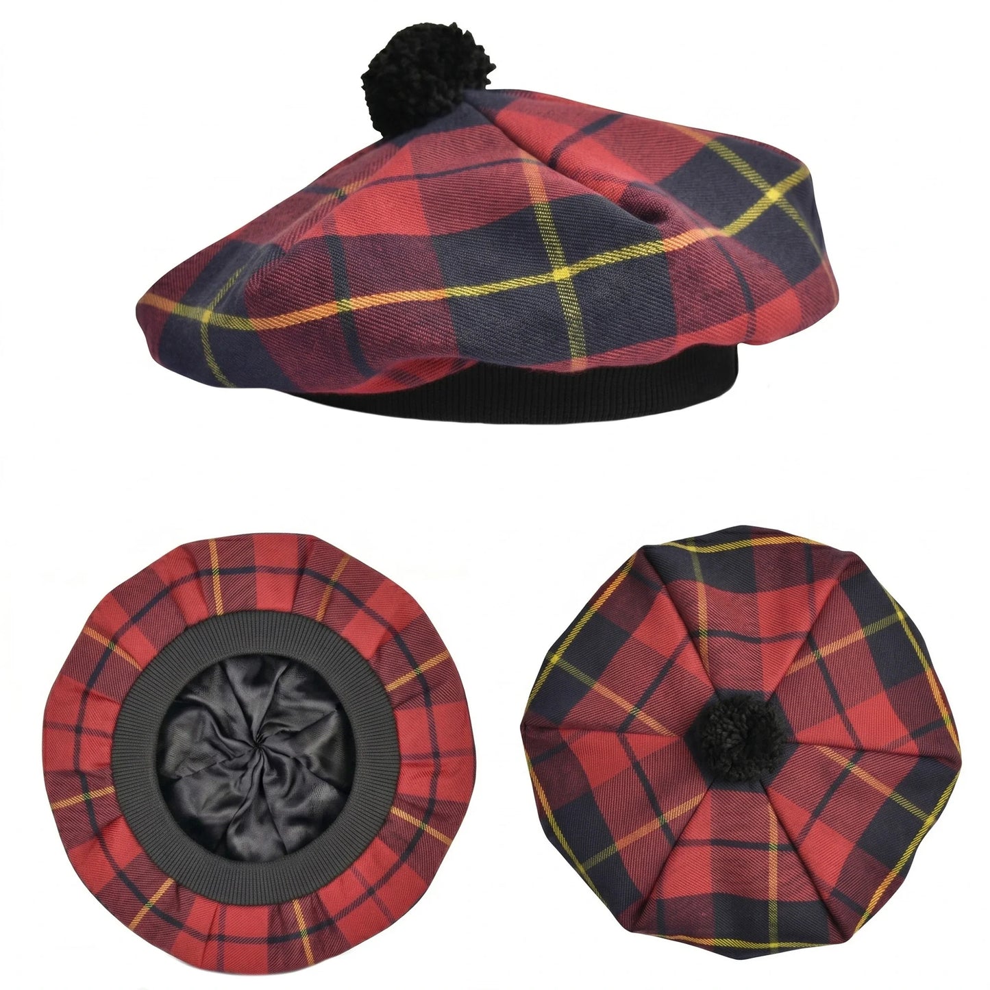 Tam O'Shanter Hat with Pompom | Wallace Tartan