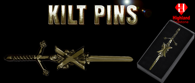 Antique St Andrew kilt pin with St Andrew's Cross design