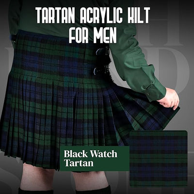 Acrylic Kilt | 16oz Black Watch Tartan Kilt | Big & Tall