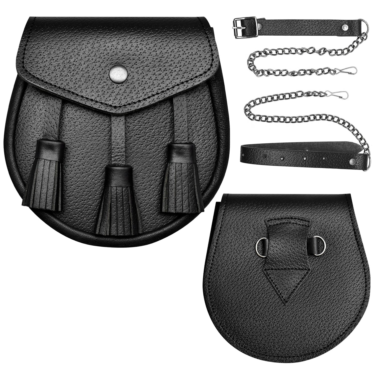 Leather Sporran I Black Grained