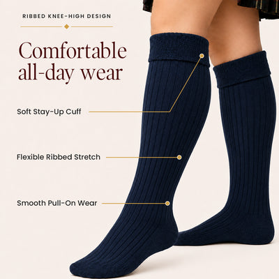 Comfortable Wool Blend Blue Kilt Hose | High-Quality Kilt Socks