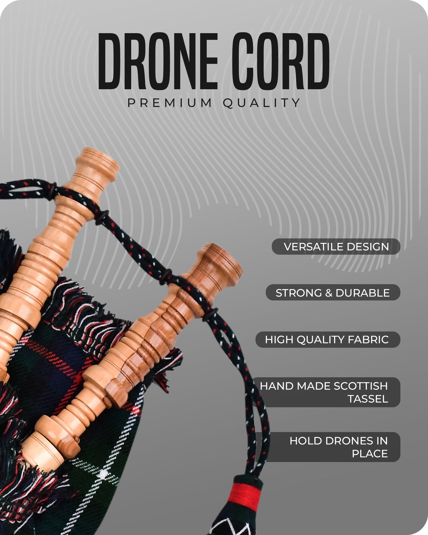 Mini Miniature Bagpipe - Rosewood Bagpipe for Beginners, Playable Gift | Mackenzie