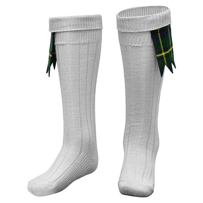 Wool Blend Kilt White Hose for Traditional Scottish Attire