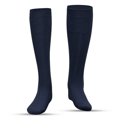 Comfortable Wool Blend Blue Kilt Hose | High-Quality Kilt Socks