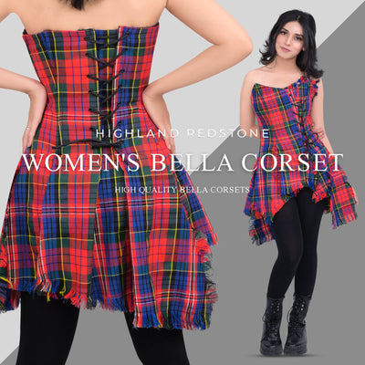 Bella Tartan Corset (Macpherson Red)